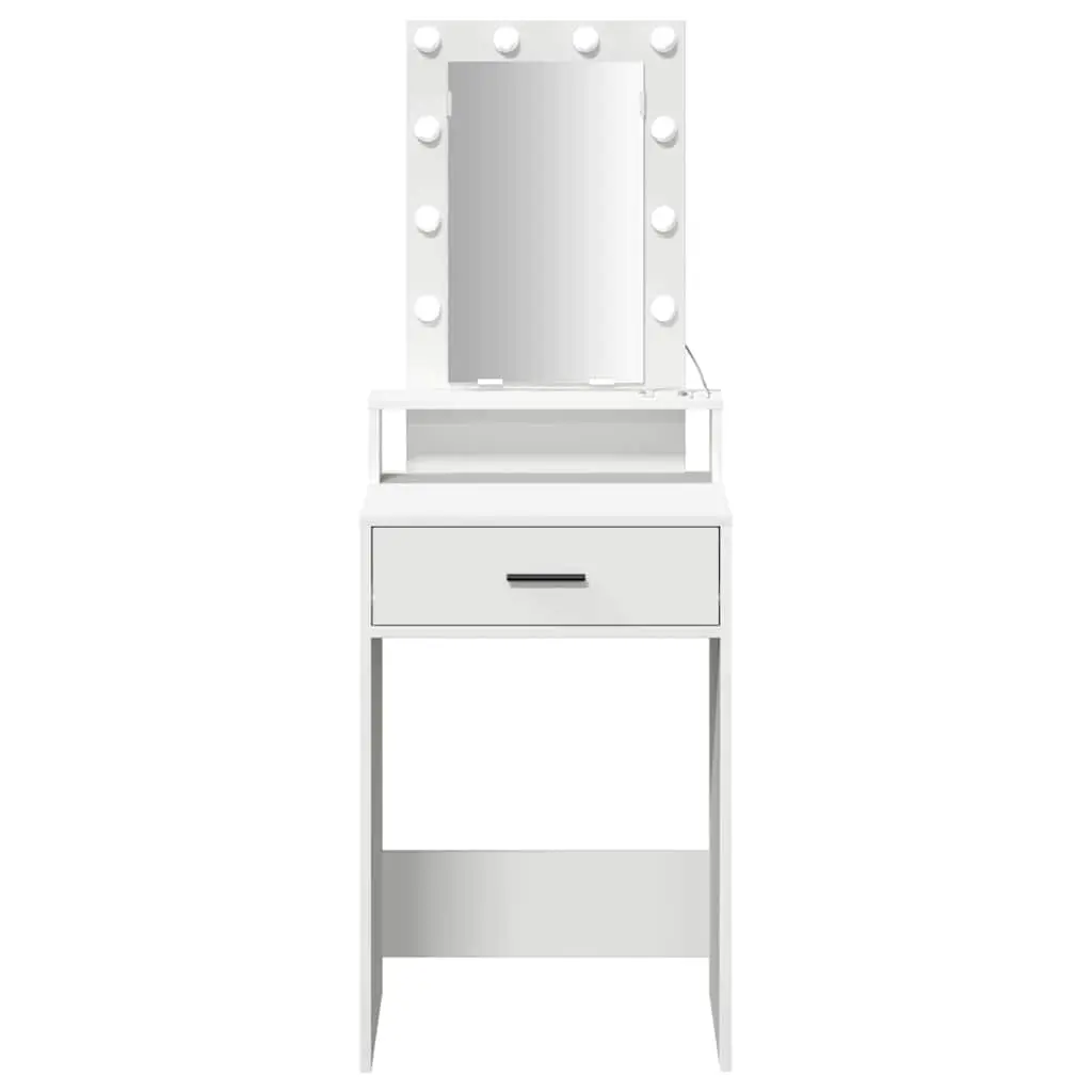 White Dressing Table Bedroom Vanity Mirror LED Lights USB Drawer Storage