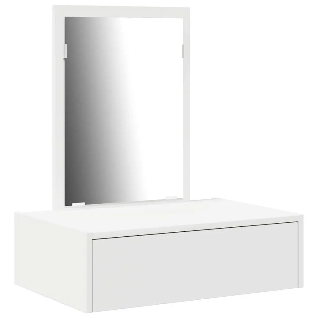 White Dressing Table Bedroom Vanity Unit Modern Design Engineered Wood Storage