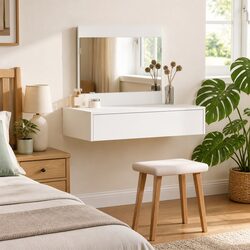 Versatile White Dressing Table for Everyday Use 83x40x70cm