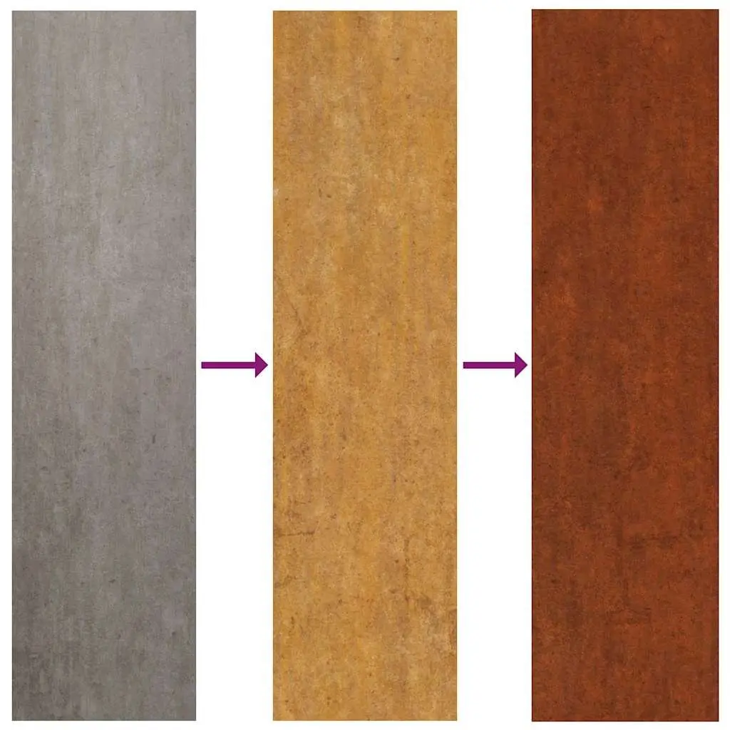 Raised Garden Planter Metal Weathering Steel 100x26x82cm Burnt Orange