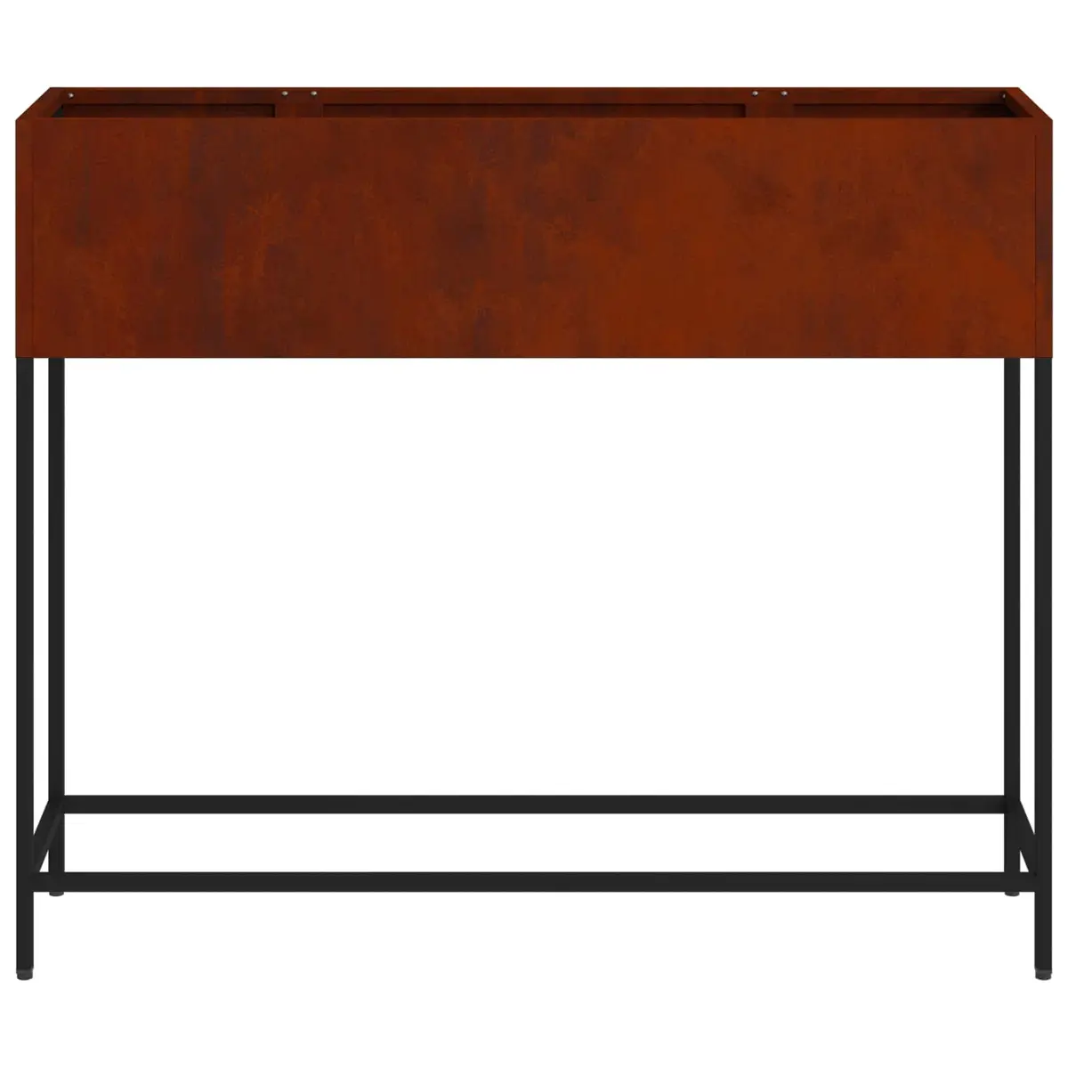 Raised Garden Planter Metal Weathering Steel 100x26x82cm Burnt Orange