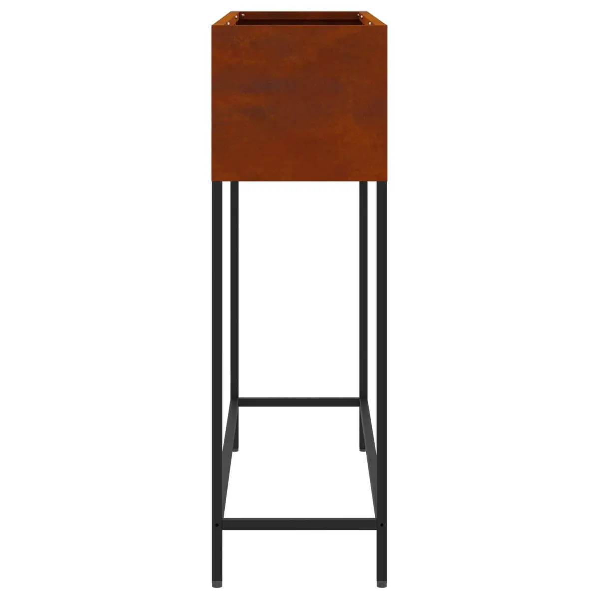 Raised Garden Planter Metal Weathering Steel 100x26x82cm Burnt Orange