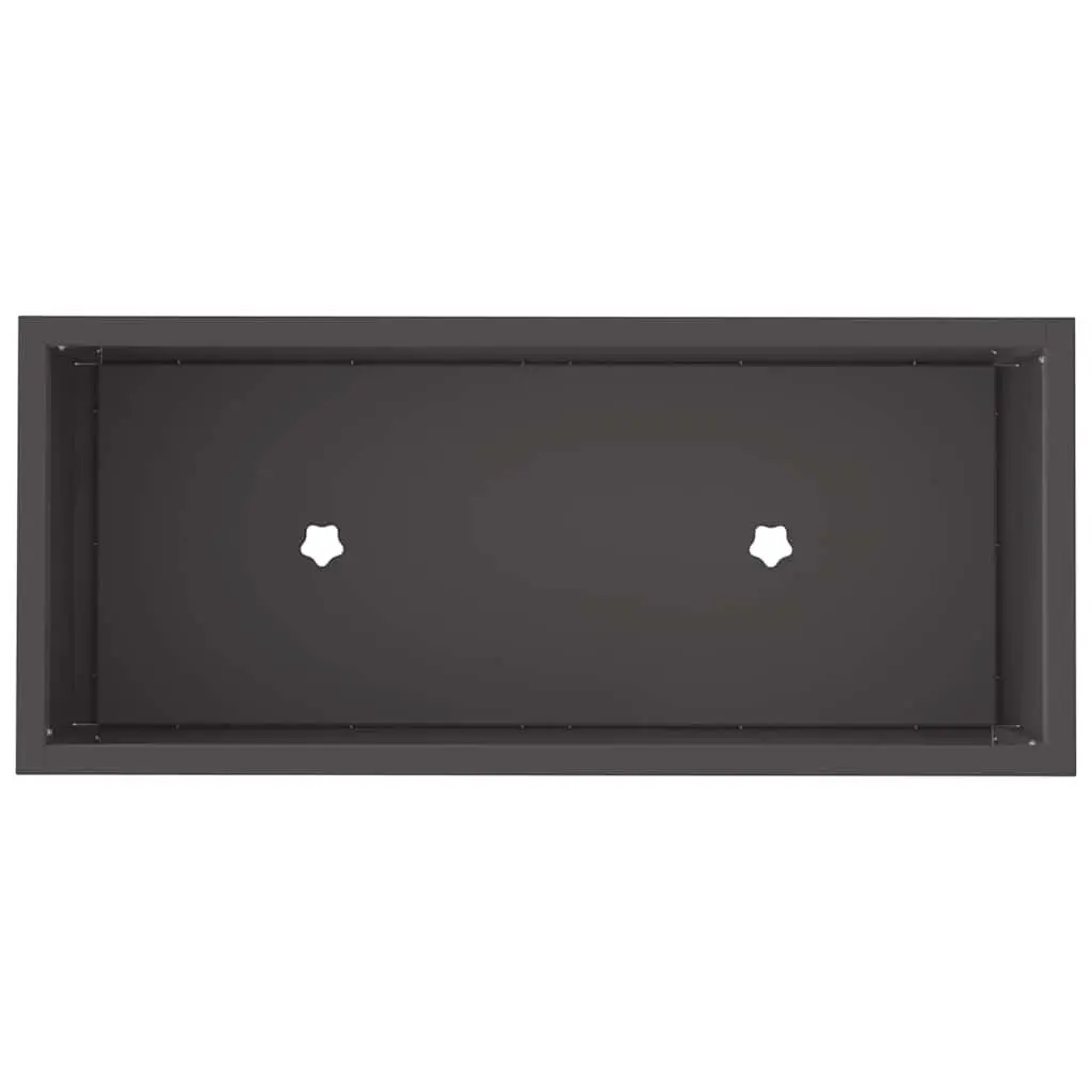 Rectangular Raised Garden Planter Steel Black Outdoor 60x26x45cm