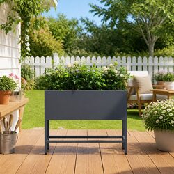 Raised Garden Planter Rectangular Outdoor Gardening Bed Steel Metal Container