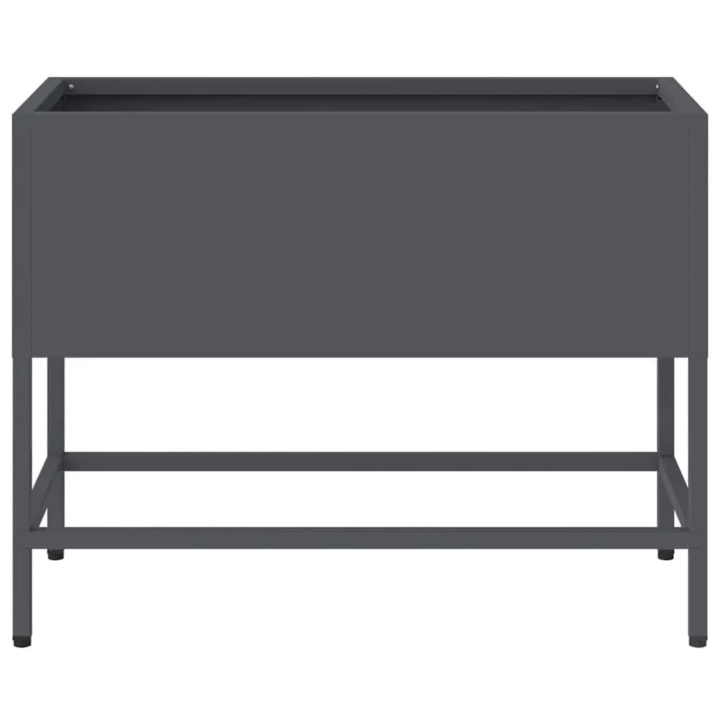 Raised Garden Planter Steel Rectangular 60 x 26 x 45 cm Anthracite