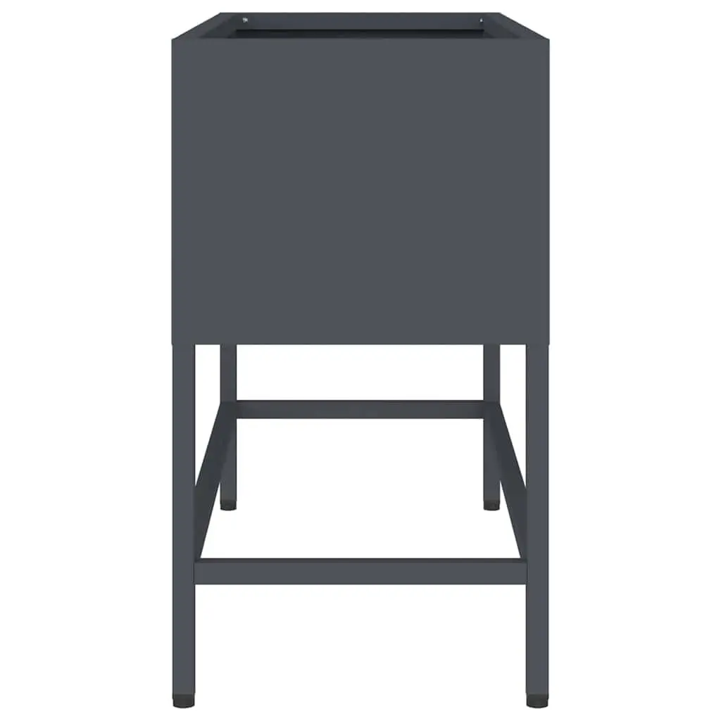 Raised Garden Planter Steel Rectangular 60 x 26 x 45 cm Anthracite