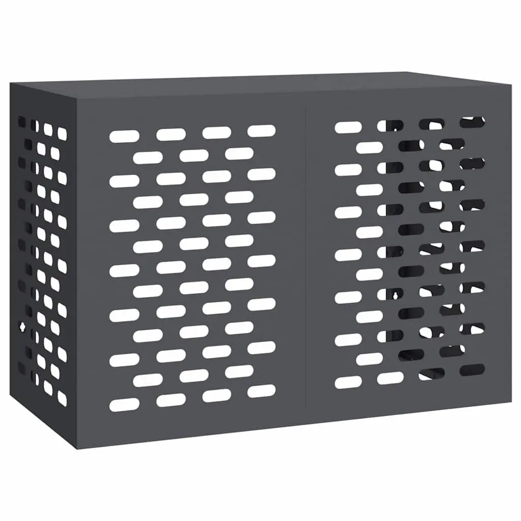 Rectangular Air Conditioner Cover Outdoor Protection Steel Anthracite 100x50x70cm