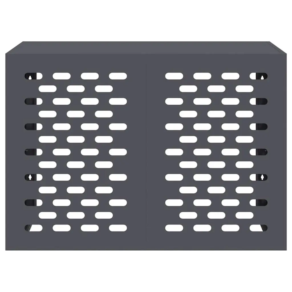 Rectangular Air Conditioner Cover Outdoor Protection Steel Anthracite 100x50x70cm