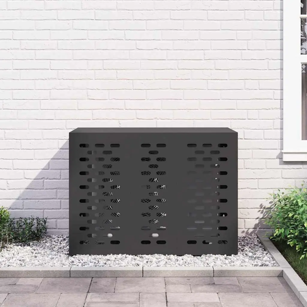 Air Conditioner Cover Rectangular Outdoor AC Unit Protection Black 110x50x80cm