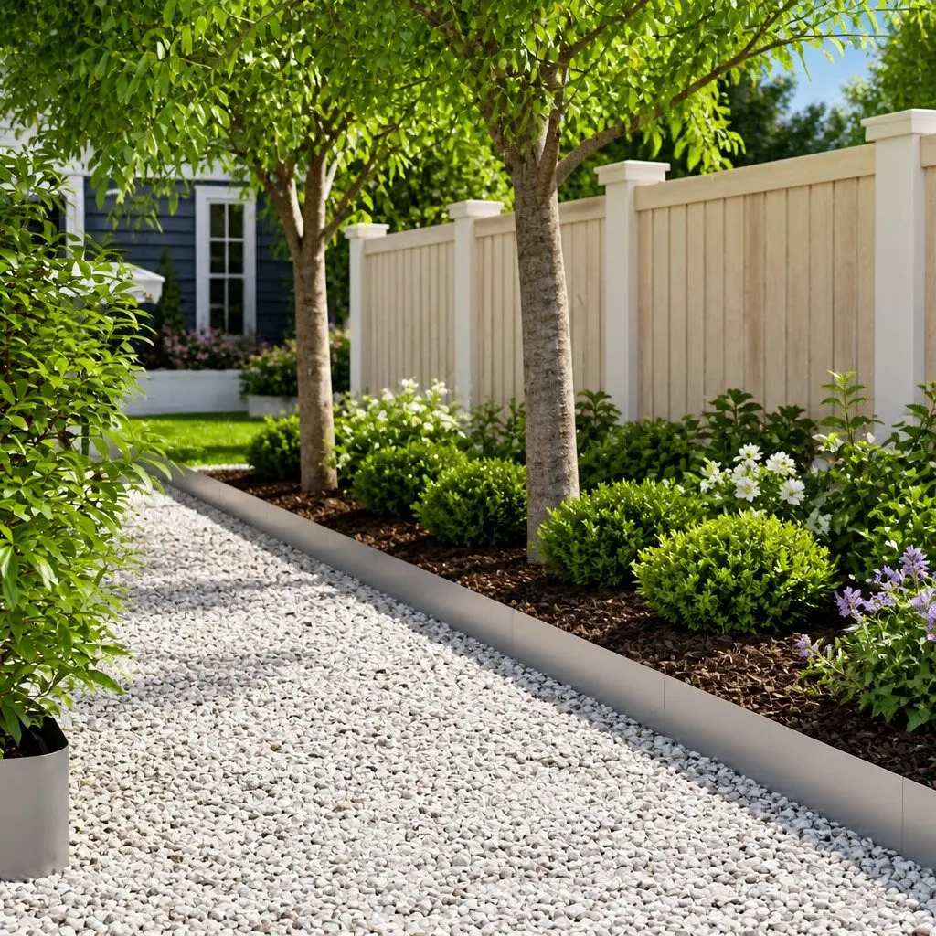 Lawn Edging Border Galvanised Steel Outdoor 100cm Silver 30 Pieces