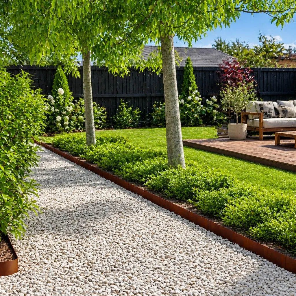 Garden Edging 10 Pieces Weathering Steel Brown Rusty 100x20cm Border for Landscape Separation