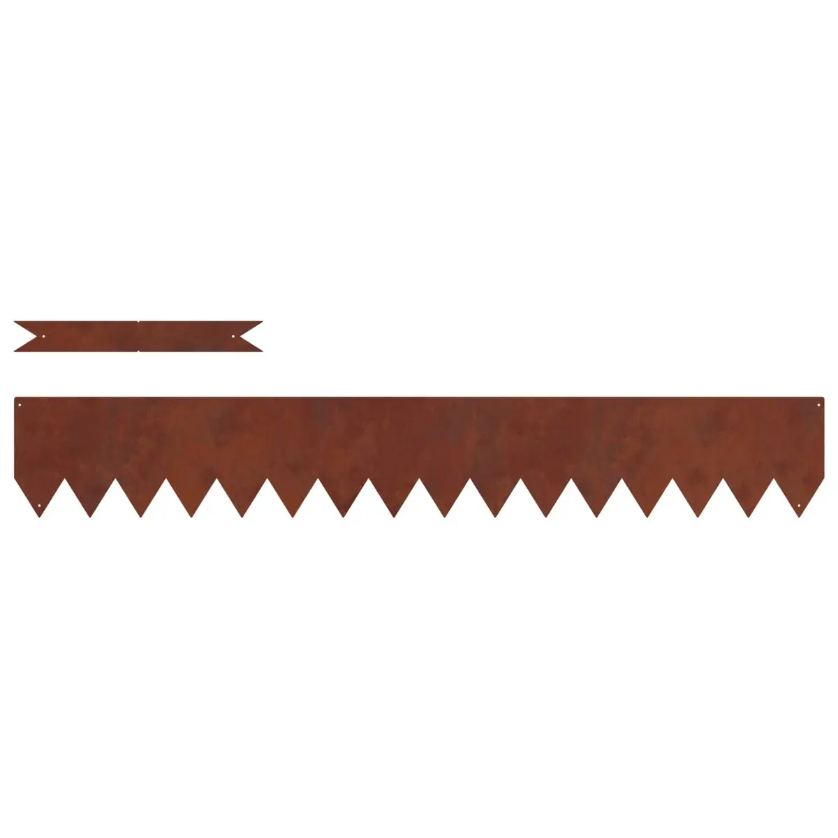 Garden Edging 10 Pieces Weathering Steel Brown Rusty 100x20cm Border for Landscape Separation