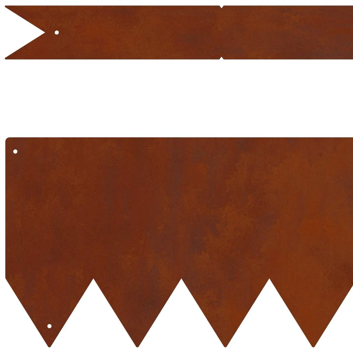 Garden Edging 10 Pieces Weathering Steel Brown Rusty 100x20cm Border for Landscape Separation
