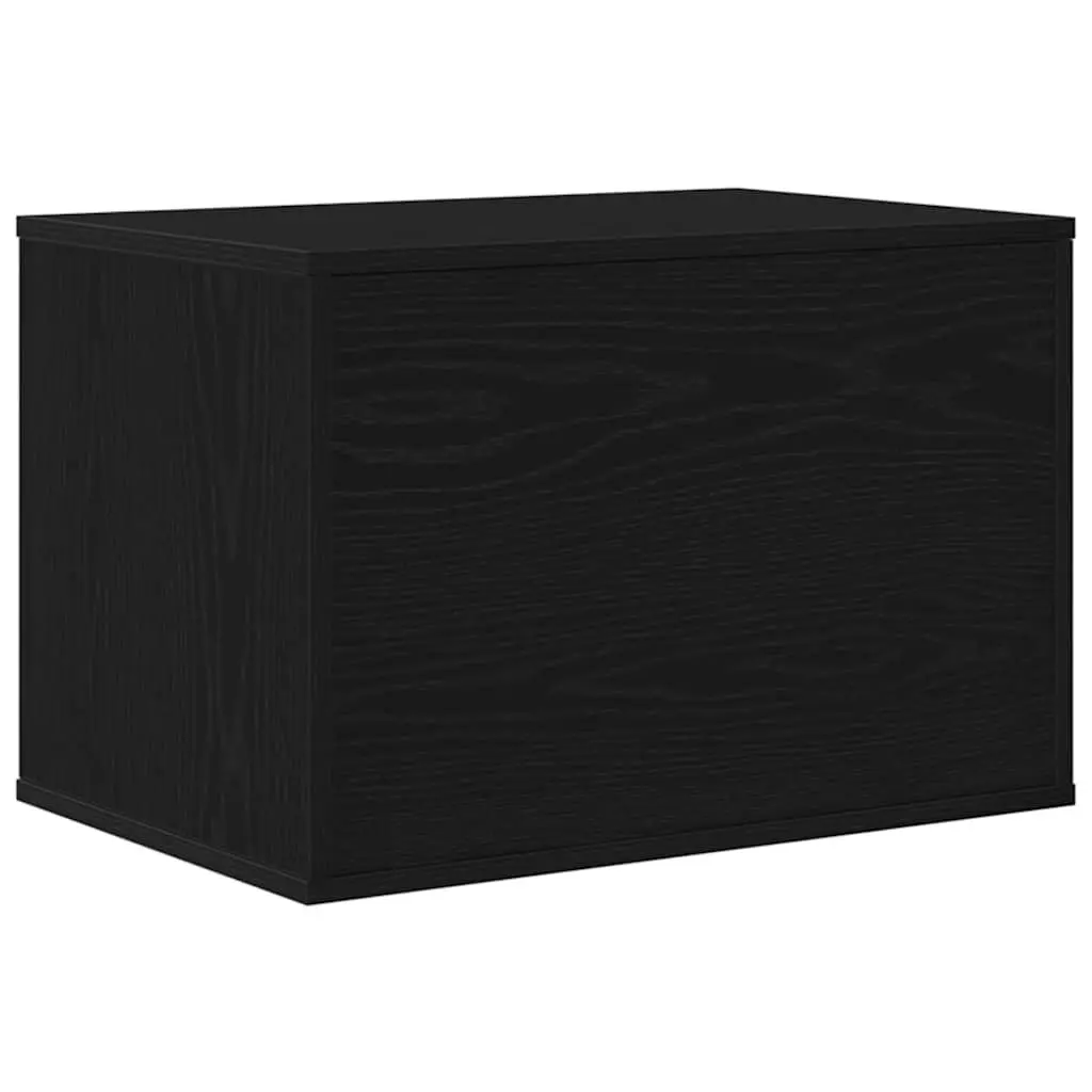 Cat Litter Box Enclosure Furniture Hidden Design Black Oak 60x40x40cm Cabinet