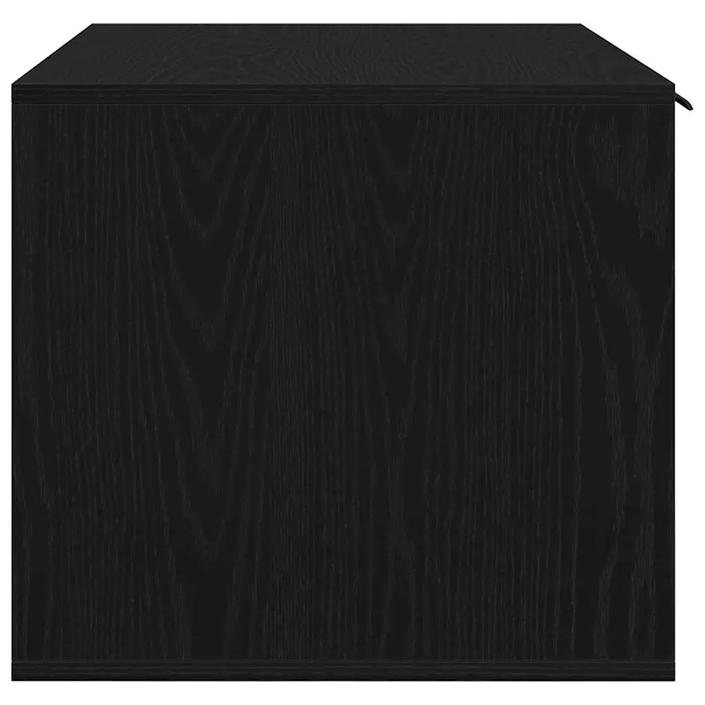 Cat Litter Box Enclosure Furniture Hidden Design Black Oak 80x50x45cm