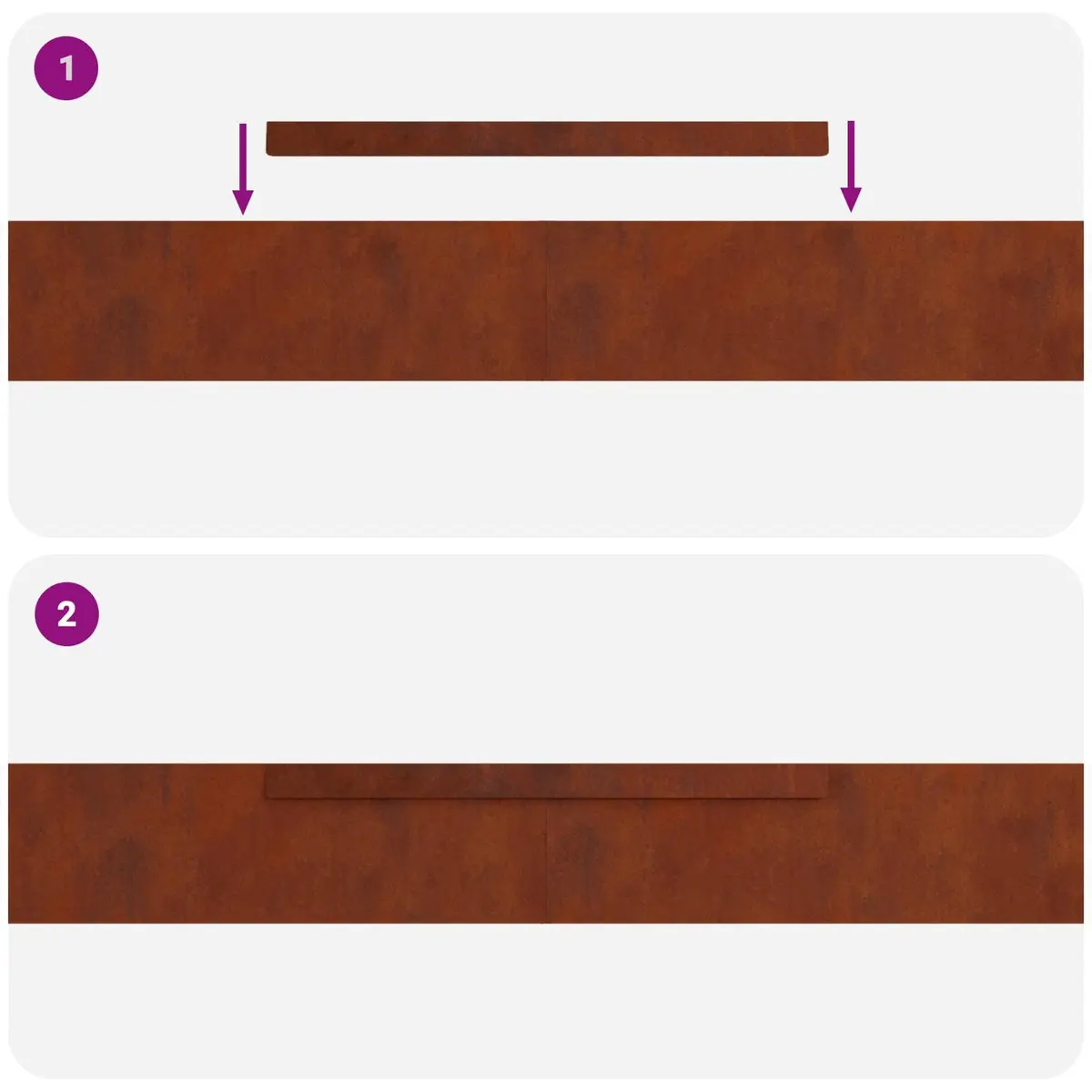 Garden Lawn Edging 4 Pcs Weathering Steel Rusty Border Landscaping Yard Fence