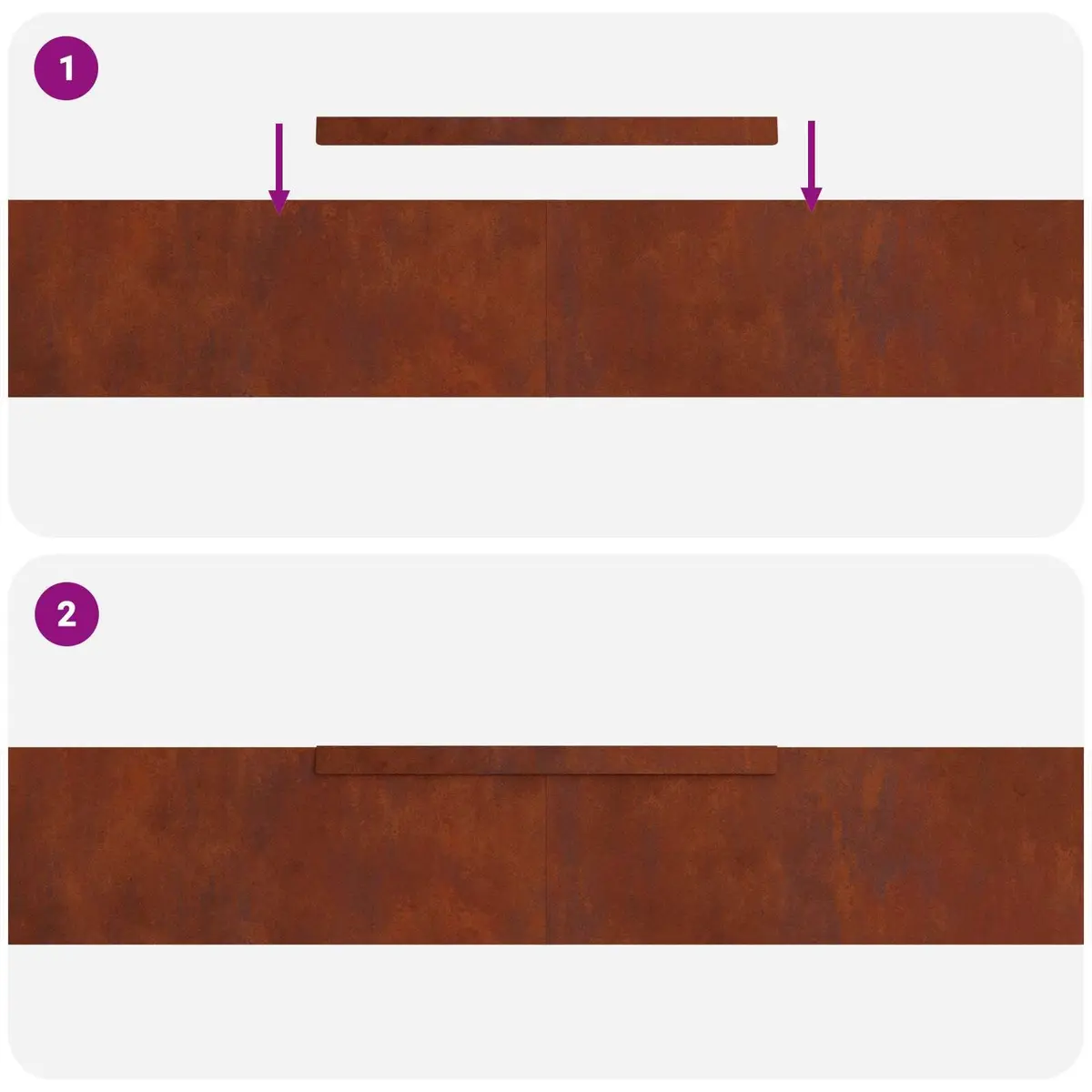 Garden Lawn Edging 450cm Weathering Steel Rusty Brown Outdoor Border Landscaping