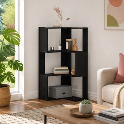 Versatile Black Oak Bookcase for Any Room