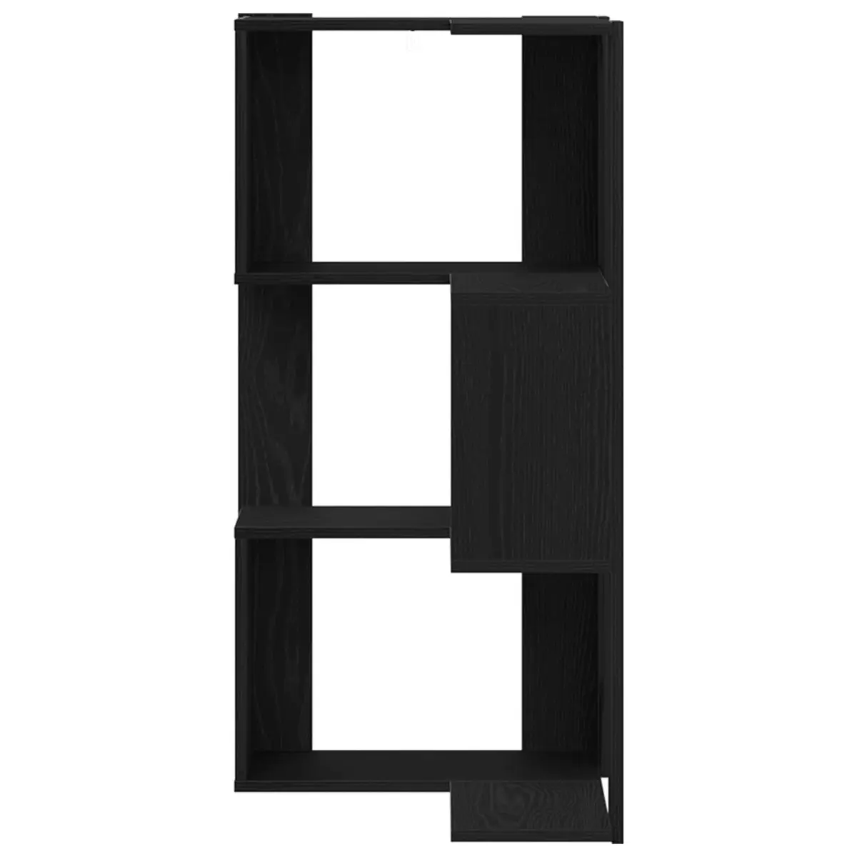 Bookcase Engineered Wood 50 x 50 x 102 cm Black Oak Storage Shelving Unit
