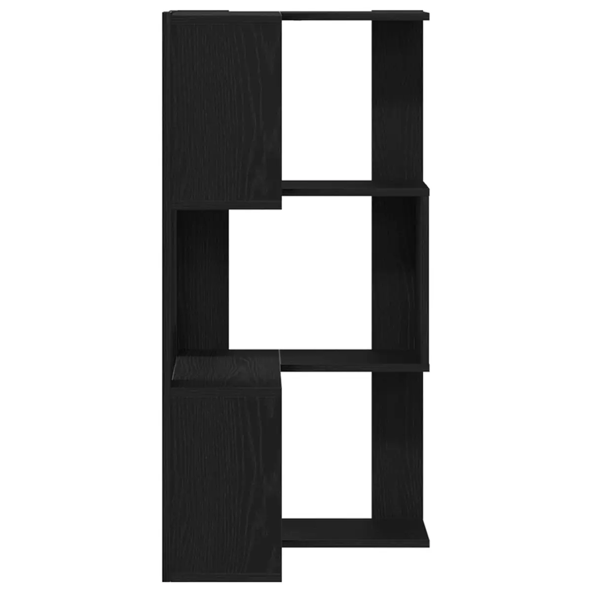 Bookcase Engineered Wood 50 x 50 x 102 cm Black Oak Storage Shelving Unit