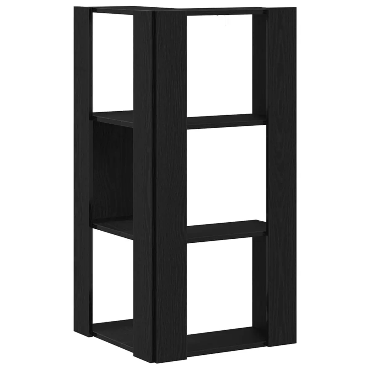 Bookcase Engineered Wood 50 x 50 x 102 cm Black Oak Storage Shelving Unit