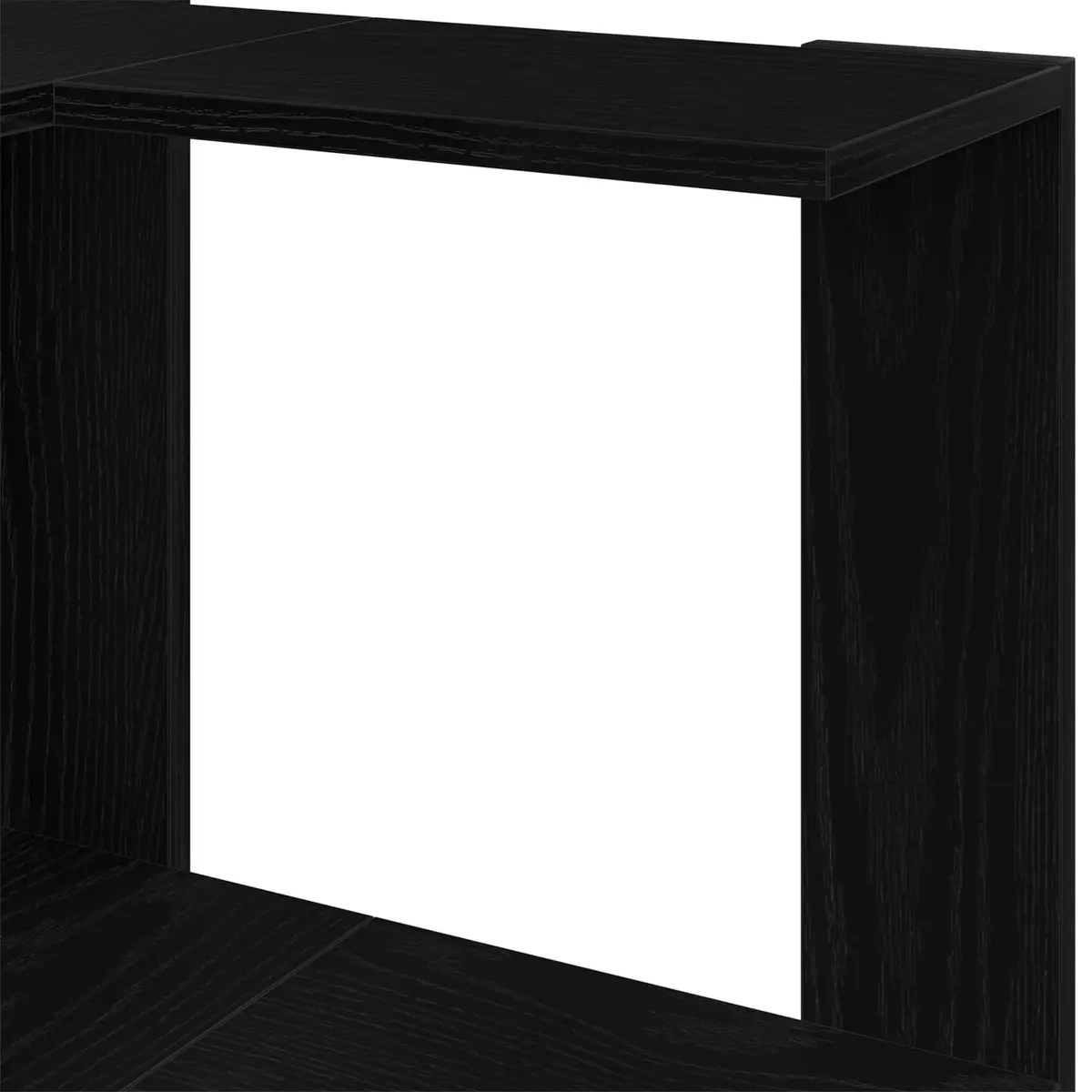 Bookcase Engineered Wood 50 x 50 x 102 cm Black Oak Storage Shelving Unit