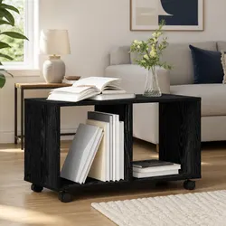 Functional Black Oak End Table for Any Room 72cm