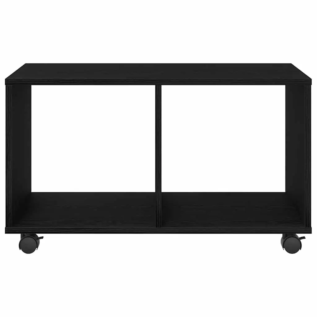End Table Engineered Wood 72cm Black Oak Modern Accent Living Room Furniture