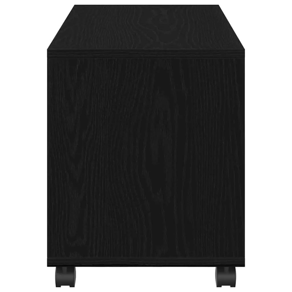 End Table Engineered Wood 72cm Black Oak Modern Accent Living Room Furniture