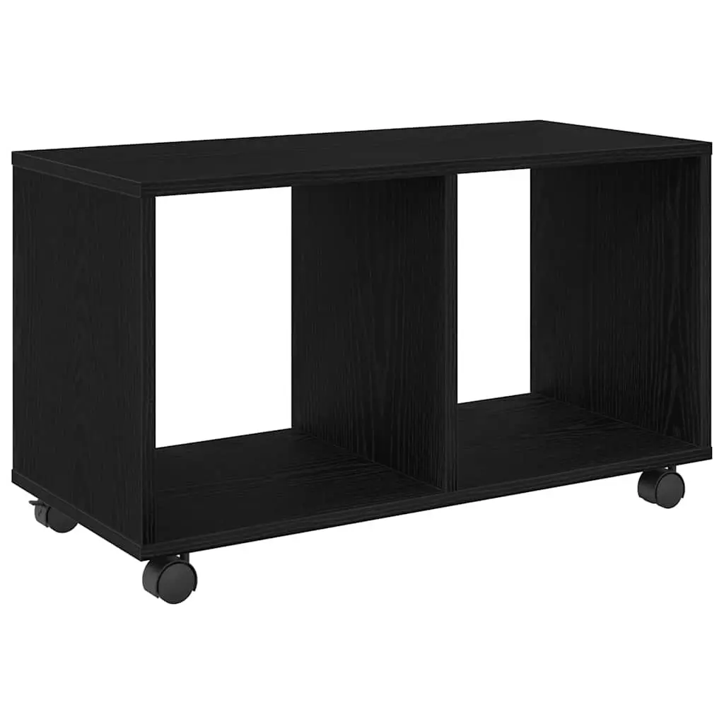 End Table Engineered Wood 72cm Black Oak Modern Accent Living Room Furniture