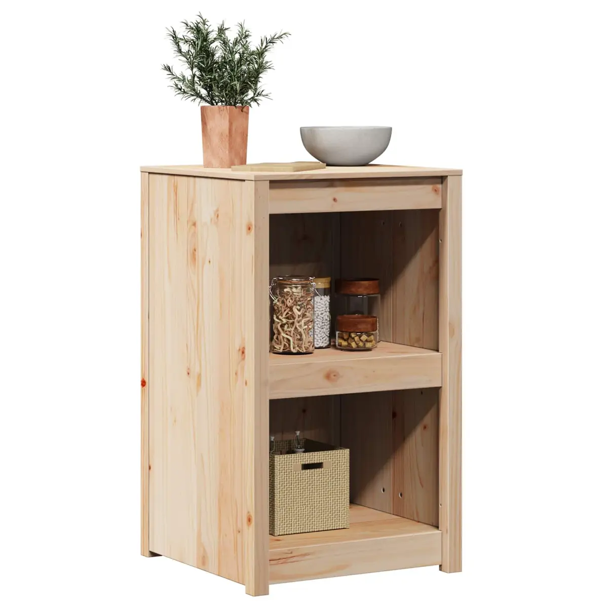 Kitchen Cabinet Brown Oak Storage Furniture with Shelf Organiser Modern Home
