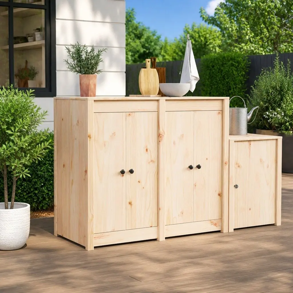 Kitchen Cabinet Door Solid Pine Cream 50 x 9 x 82 cm Contemporary