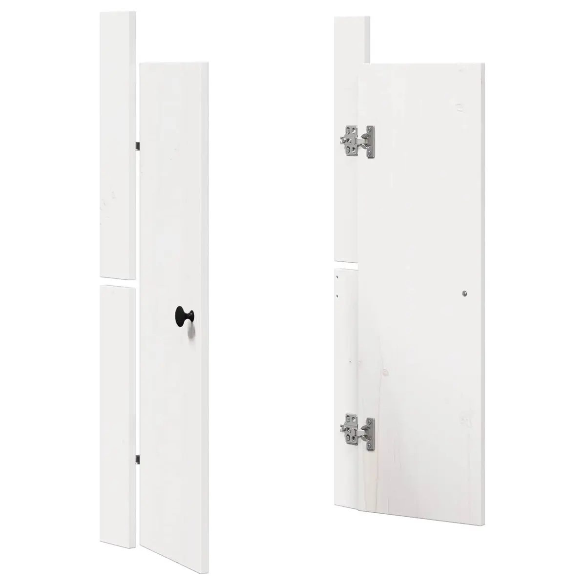 Kitchen Cabinet Door White Solid Pine Modern Design 50 x 82 cm Indoor Storage