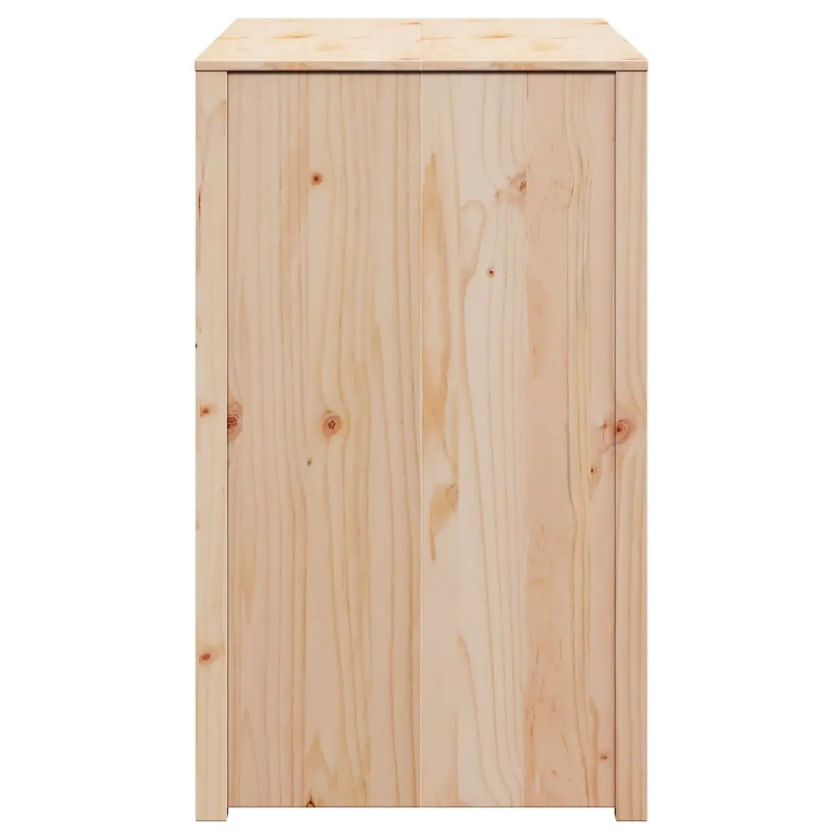Kitchen Cabinet Solid Pine Wood Modern Brown Oak Storage Unit 106cm x 55cm x 92cm with Multiple Shelves