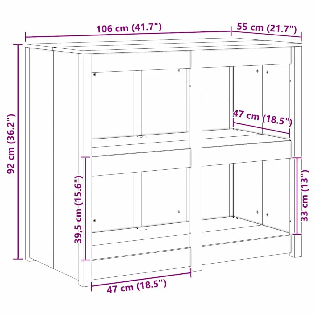 Kitchen Cabinet with Shelf Warm White Modern Storage Unit 106 x 55 x 92 cm