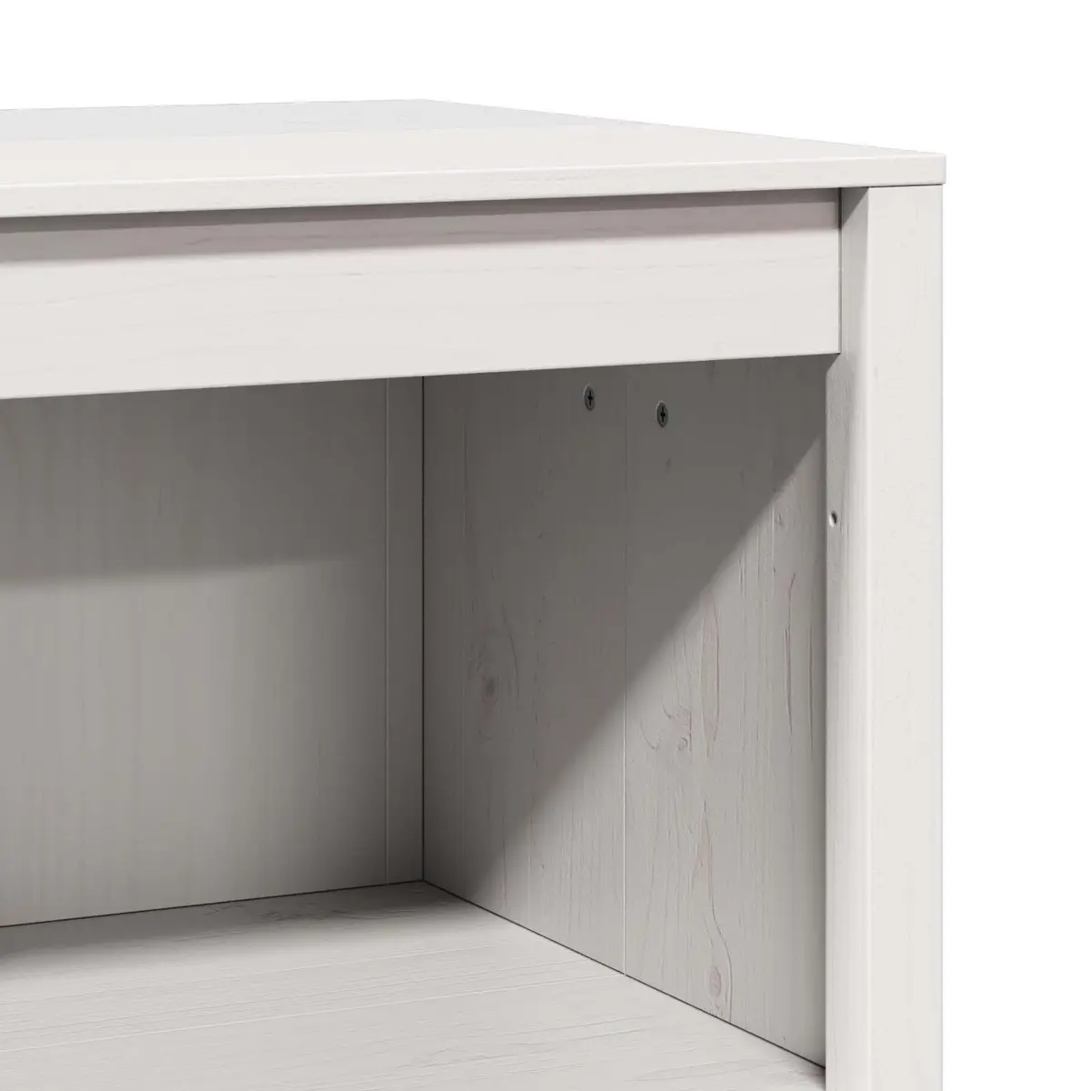 Kitchen Cabinet with Shelf Warm White Modern Storage Unit 106 x 55 x 92 cm