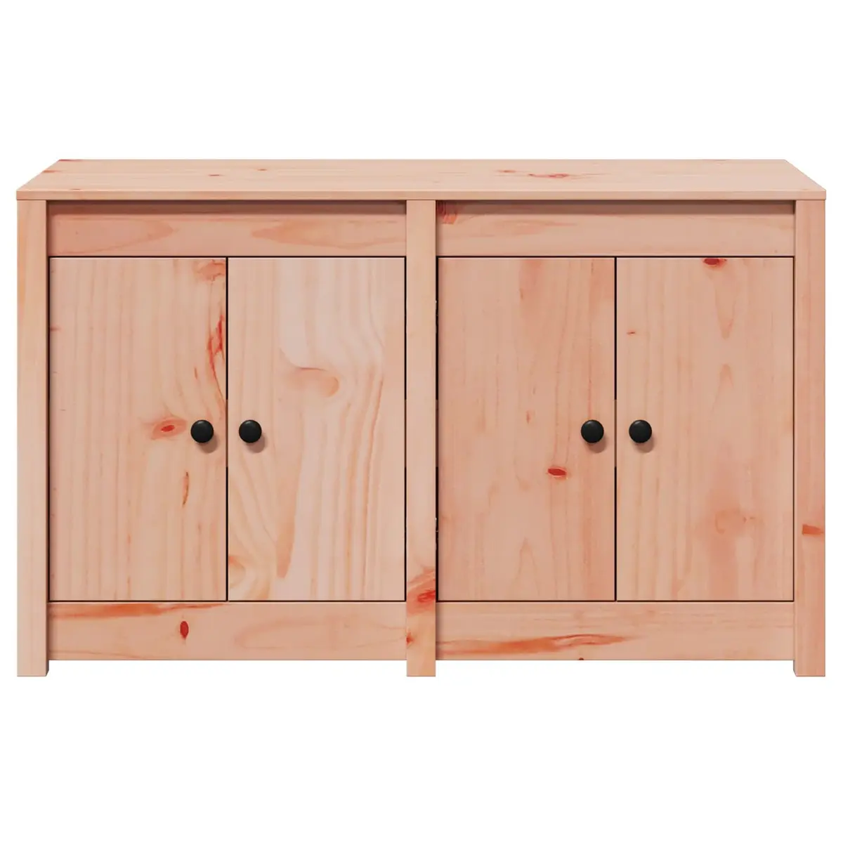 Kitchen Cabinet Solid Pine 106cm Brown Oak Storage Unit Modern Home Furniture
