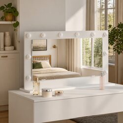 LED Vanity Mirror White 80x45x18cm Bathroom Bedroom Dressing Table with USB