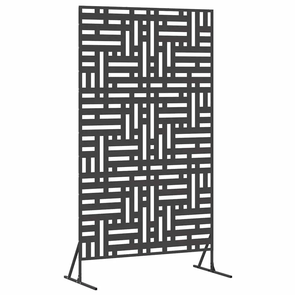Garden Privacy Screen Steel Rectangle 100x50x180cm Black