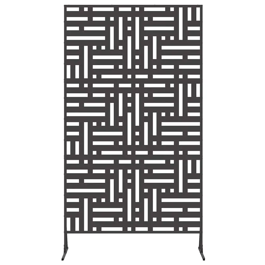 Garden Privacy Screen Steel Rectangle 100x50x180cm Black