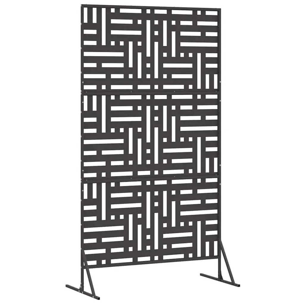 Garden Privacy Screen Steel Rectangle 100x50x180cm Black