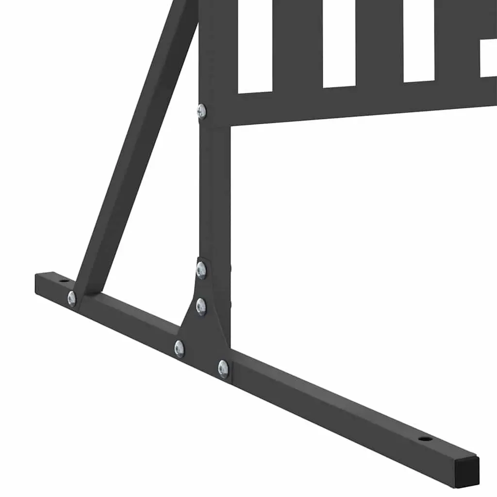 Garden Privacy Screen Steel Rectangle 100x50x180cm Black