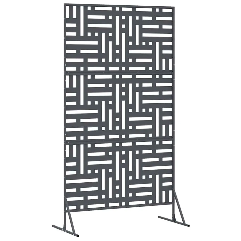 Garden Privacy Screen Steel 100x50x180cm Anthracite Outdoor Fence Panel Barrier Cut-Out