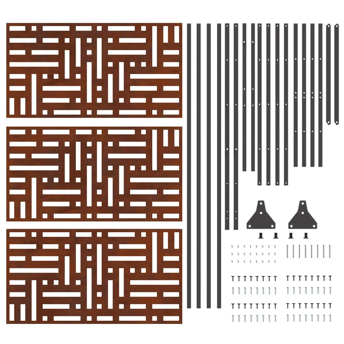 Steel Garden Privacy Screen for Various Outdoor Uses 100x50x180cm