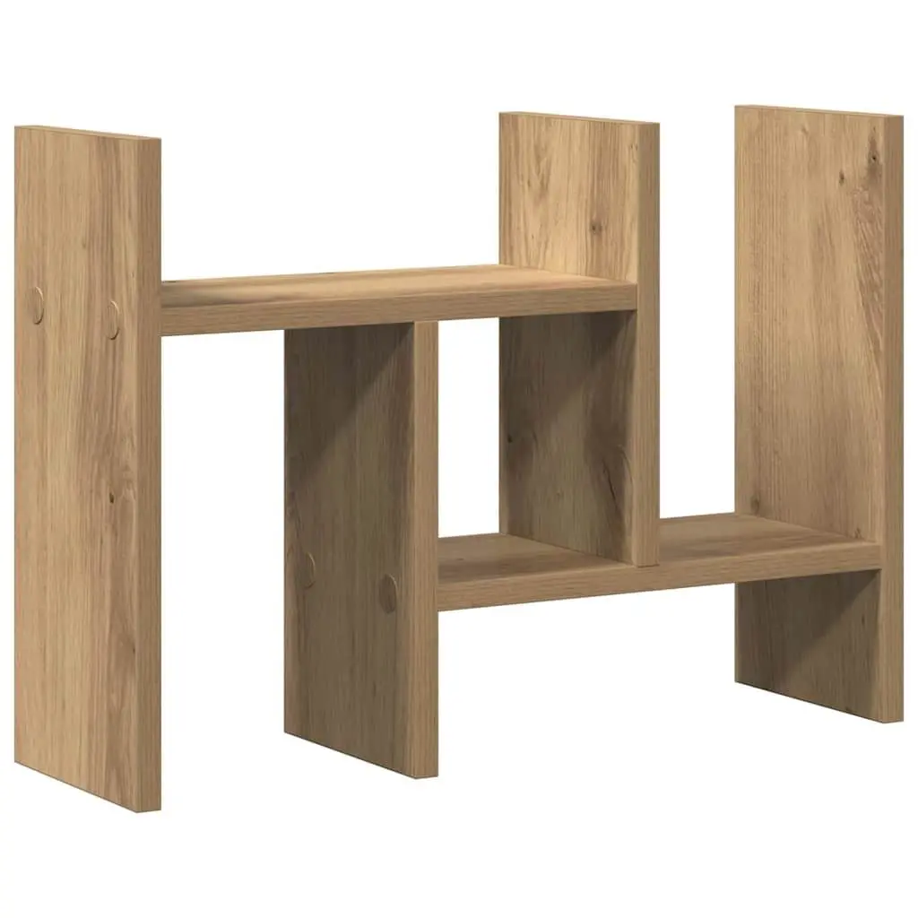 Desk Organiser Engineered Wood Rectangular Brown