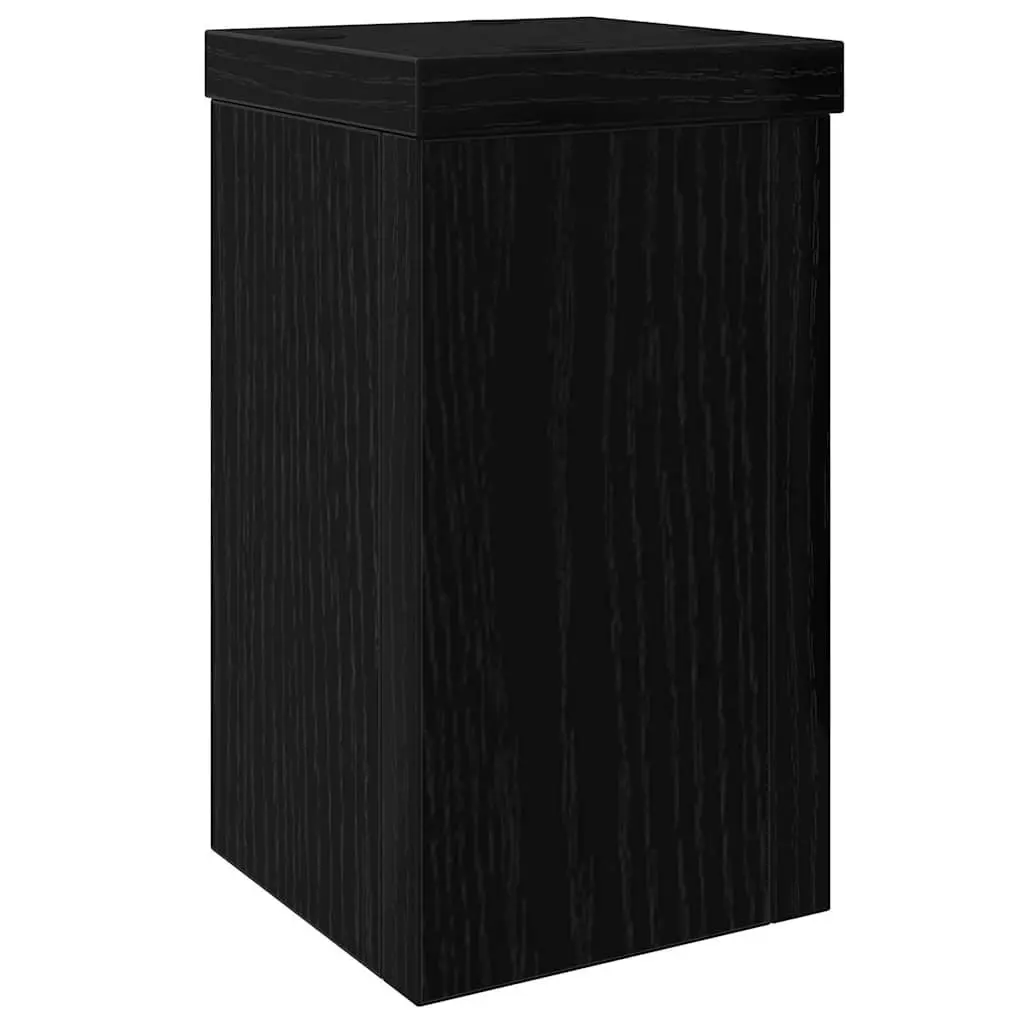 Plant Stand Set Modern Engineered Wood Black Indoor Outdoor Display 2 Piece