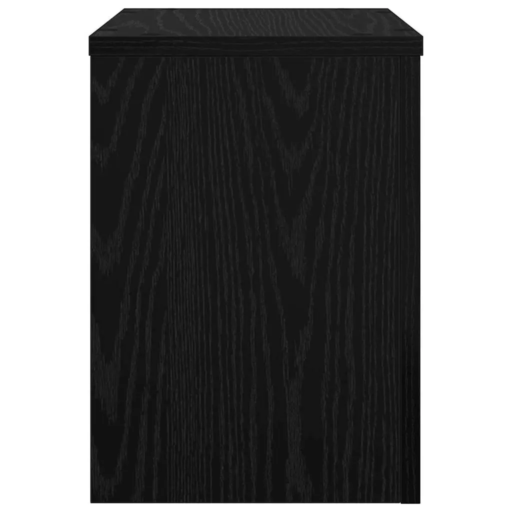 Plant Stand 2 pcs Black Oak 25 x 25 x 35 cm Indoor Outdoor Garden Display