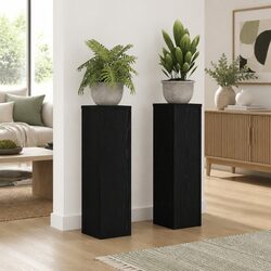 Versatile Black Plant Stand Set for Home Use