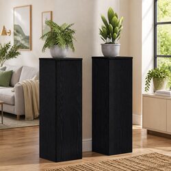 Practical Black Oak Plant Stand Set for Your Space