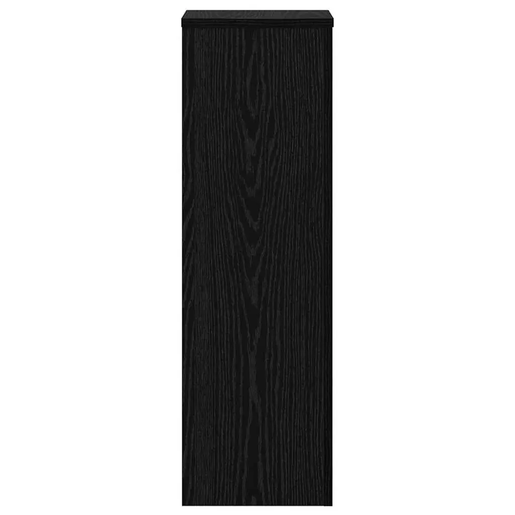 Plant Stand 2 pcs Black Oak 25 x 25 x 80 cm Indoor Outdoor Garden Display